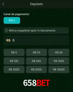 deposits 658BET